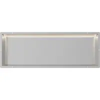 Guido Gusto RVS Inbouwnis 30x90x10cm met tegelflens en RGB verlichting