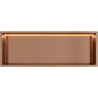 Guido Gusto Copper RVS Inbouwnis 30x90x10cm met RGB verlichting