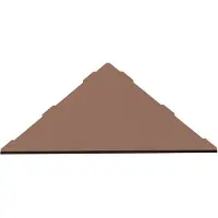 Guido Gusto Flat Corner hoekplanchet inbouw 25x25 cm copper