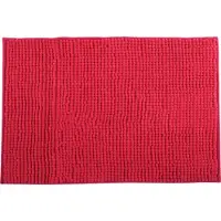 MSV Badkamerkleed/badmat voor op de vloer - fuchsia roze - 40 x 60 cm - Microvezel - Badmatjes