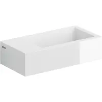Clou Flush 3 Fontein met voorbewerkt kraangat 36x18 cm Wit