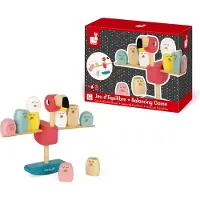 Janod Zigolos - Houten Balansspel Flamingo - Evenwichts- En Behendigheidsspel - De Eerste Die De Flamingo En Zijn Kleintjes Omgooit, Heeft Verloren! - Geschikt Vanaf 3 Jaar