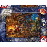 Schmidt puzzel - Santa Claus and his elves - Thomas Kinkade - 1000 stukjes