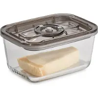 Caso VacuBoxx Eco L Glazen vacuümhouder met kunststof deksel, 1,5 L, Opbergblikken, Transparant
