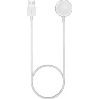 Bandz smartwatch oplader geschikt voor Apple Watch Series 1 / 2 / 3 / 4 / 5 / 6 / 7 / 8 / 9 / 10 / 11 / SE (2/3) / Ultra (2/3) - USB-A oplader - 100cm oplaadkabel net USB-A aansluiting (wit)