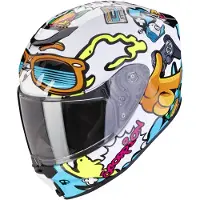 Scorpion EXO-JNR Fun Wit Blauw Integraalhelm Maat M