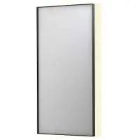 Ink Spiegel sp32 50x4x100 cm incl. Indirect led-verlichting rondom en spiegelverwarming mat zwart