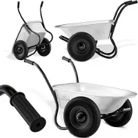 Gardebruk Kruiwagen - met 2 Luchtbanden & 100L Kuip – Stalen Velgen