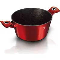 Berlinger Haus GRANIETPOT 30cm BH-6192 BURGUNDY, Pan + steelpan, Rood