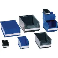 Lockweiler Magazijnbak | L160/140xB100xH75 mm | PE blauw | 25 stuks - 19100524 19100524