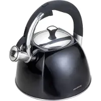 Klausberg FLUITKETEL MET FLUITJE KLAUSBERG 2,2L KB-7410, Waterkoker, Zwart