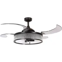 Beacon Lighting Plafondventilator Fanaway Corbelle Antiek Zwart/Smoke