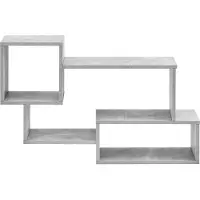 En.casa Wandplank Kvinesdal met 3 vakken 87x18x54 cm betonkleurig