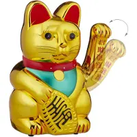 Relaxdays Deco object, Winkekatze (33 x 48 x 24 cm)