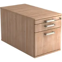 Hjh OFFICE PRO SIGNA TC20 CE - Rolcontainer Hout Walnoot met ophangsysteem Chrome metaal handgreep
