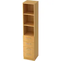 Hjh OFFICE PRO SIGNA G 7600 RE - Beuken Hoogte van de map | 5 OH Kast met 4 lades Rail handvat (kunststof)
