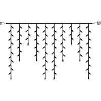 Star Trading Systeem 24 - uitbreidingsketting LED ijspegels SYSTEM, zwart