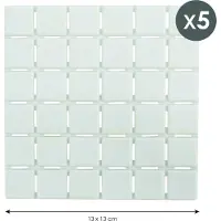MSV Anti-Slip Badmat Set van 5 – Douchemat met Zuignappen voor Bad en Douche – Veilig voor Kinderen en Beperkte Mobiliteit