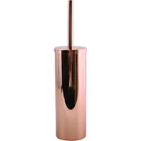 Spirella MSV Toilet/wc-borstel in houder Doha - rvs - koper kleur - 40 cm - Toiletborstels