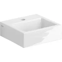 Clou Flush 1 fontein met kraangat en plug wit keramiek B28xH9xD27cm