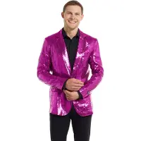 Opposuits Colbert pailletten pink Suitmeister | Maat S |