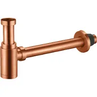 Alvoro Universal Design Wastafelsifon - Geborsteld Koper PVD - Messing - 5404024114982 - Wastafels, Sifons