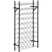 HOMCOM Wijnrek voor 60 flessen metaal zwart 63 x 20,5 118cm