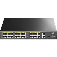 Cudy 24-poorts 10/100M PoE+ switch met 2 gigabit uplinkpoorten en 1 SFP-slot, model