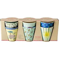 Rice - Medium Melamine Cups 6 Pcs - Funky Prints