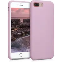 Kwmobile telefoonhoesje geschikt voor Apple iPhone 7 Plus / iPhone 8 Plus - Hoesje met siliconen coating - Smartphone case in mauve