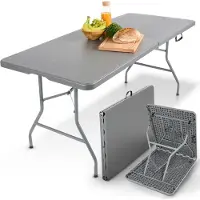 Arebos Inklapbare tafel Tuintafel Eettafel Inklapbare campingtafel 182 cm