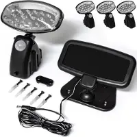 Deuba LED Solar Wandlamp Set van 3 Bewegingsmelder