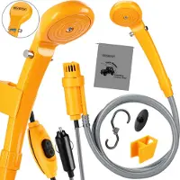 Deuba Campingdouche met Onderwaterpomp Geel Kunststof 12V