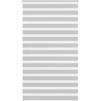 vidaXL Zebra rolgordijn 130x230 cm stofbreedte 125,9 cm lichtgrijs