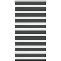 vidaXL Zebra rolgordijn 75x100 cm stofbreedte 70,9 cm zwart