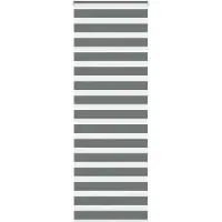 vidaXL Zebra rolgordijn 90x230 cm stofbreedte 85,9 cm donkergrijs