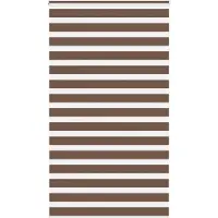 vidaXL Zebra rolgordijn 130x200 cm stofbreedte 125,9cm polyester bruin