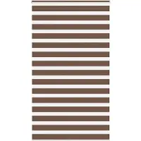vidaXL Dubbele rolgordijn, bruin, 135x200 cm, stofbreedte 130,9 cm, polyester