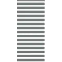 vidaXL Zebra rolgordijn 110x230 cm stofbreedte 105,9 cm donkergrijs