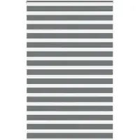 vidaXL Zebra rolgordijn 150x230 cm stofbreedte 145,9 cm donkergrijs
