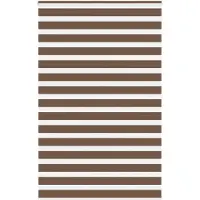 vidaXL Zebra rolgordijn 140x200 cm stofbreedte 135,9cm polyester bruin