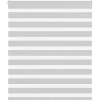 vidaXL Zebra rolgordijn 120x150 cm stofbreedte 115,9 cm lichtgrijs