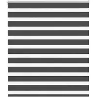 vidaXL Zebra rolgordijn 120x150 cm stofbreedte 115,9 cm zwart