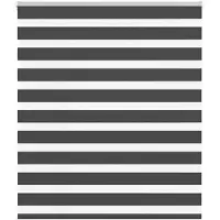 vidaXL Zebra rolgordijn 135x150 cm stofbreedte 130,9 cm zwart