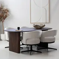 Giga Meubel Eettafel Juro Walnoot Deens Ovaal 200cm