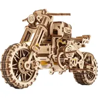 Ugears Houten 3D Model - Motorfiets Scrambler UGR-10