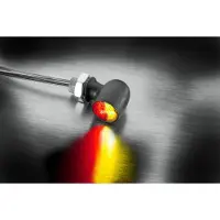 Kellermann Atto DF, knipperlicht achter/remlicht, zwart, helder glas, uit één stuk