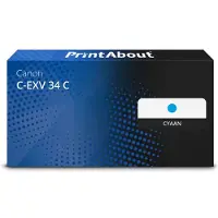 PrintAbout Huismerk Canon C-EXV 34 C Toner Cyaan