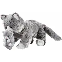 Heunec Knuffelbeest Natureline Softissimo kat met baby