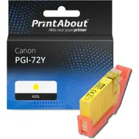 PrintAbout Huismerk Canon PGI-72Y Inktcartridge Geel